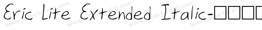 Eric Lite Extended Italic字体转换